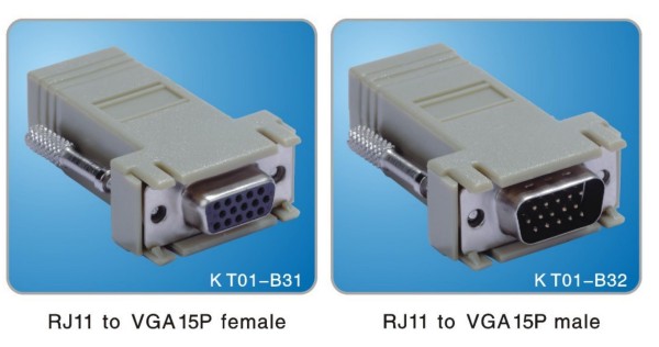 RJ11 to VGA Overmold Type