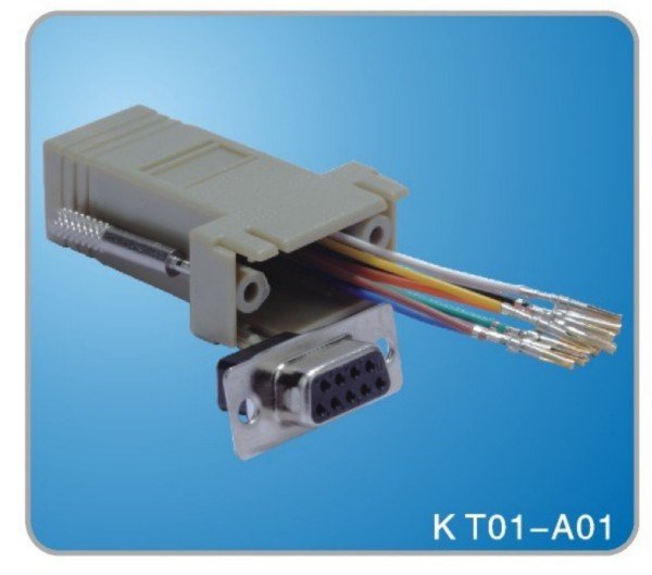 RJ45 to DB 9P Female - Grey