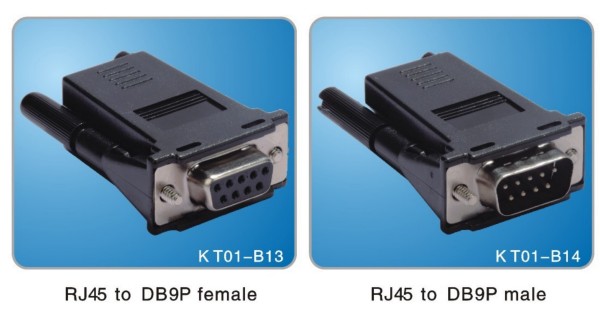 RJ45 to DB9P overmold type - Black