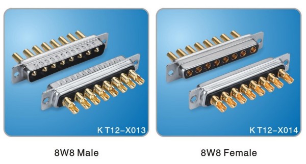 D-sub Connector 8W8 Male and Female