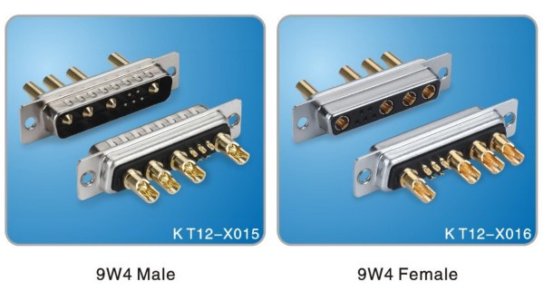 D-sub Connector 9W4 Male and Female