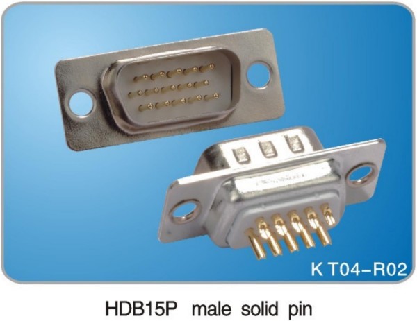 HDB15P Male Solid Pin