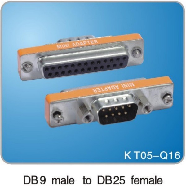 DB9P male to DB25P male