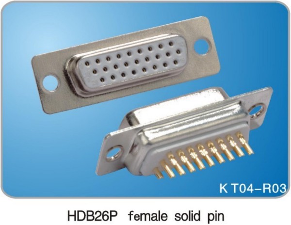 HDB26P Female Solid Pin