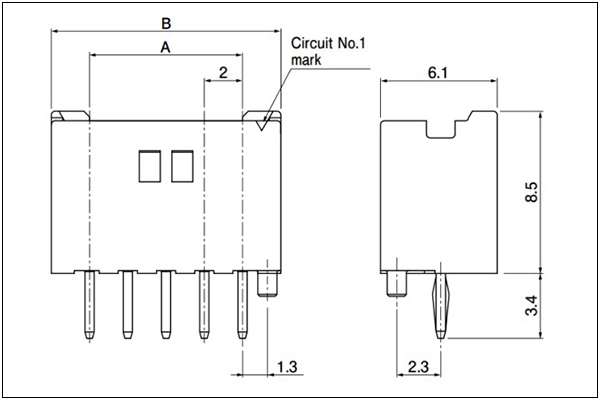 JST PLI Header 3 to 10 Circuits