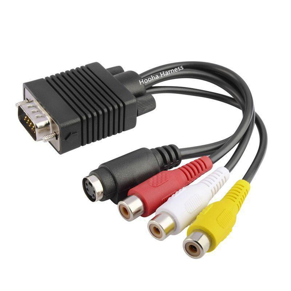 DB 15 to DIN + RCA cable