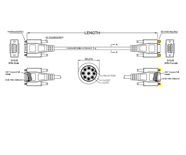 Audio and Video cable drawing