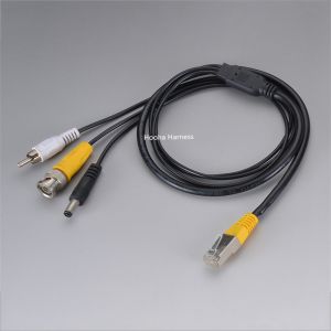 RJ45 DC5525 RCA overmold