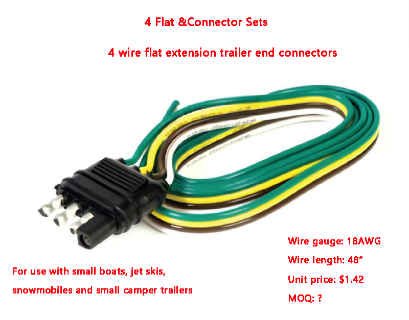 4 wire flat etension trailer end connectors