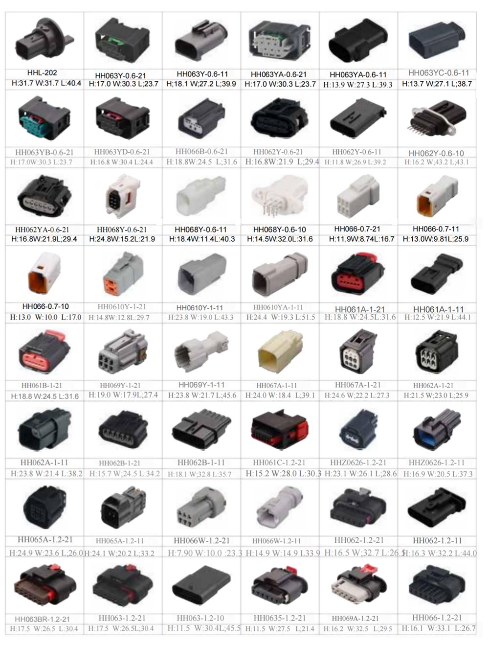 6 Pin Auto Connectors