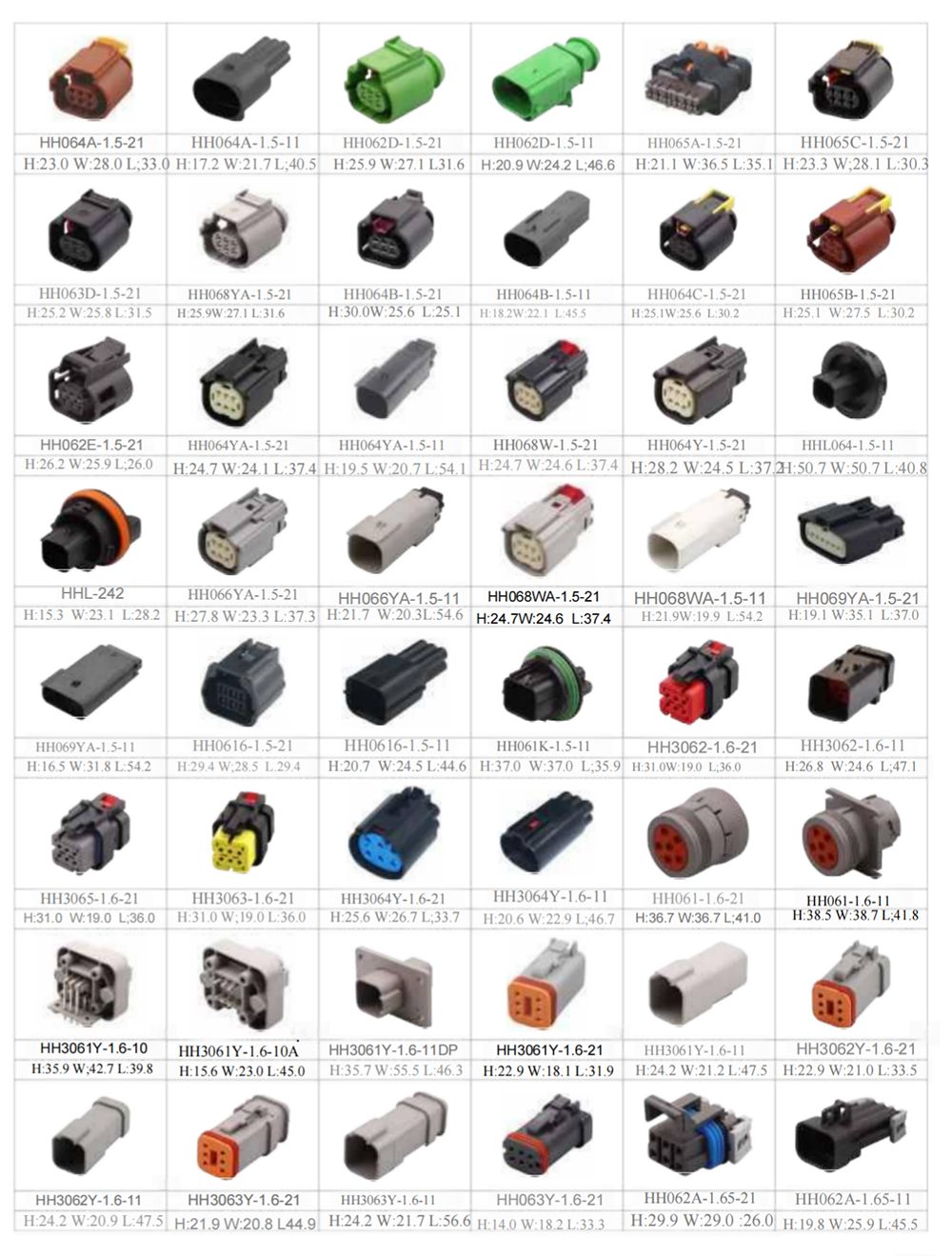 6 Pin Auto Connectors