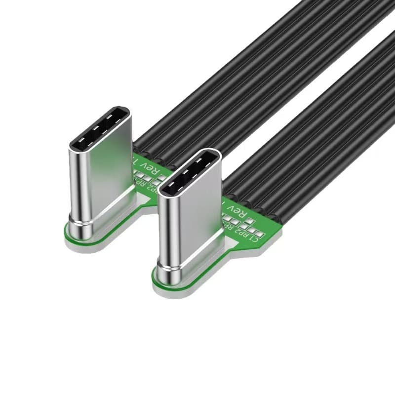 type-c flat cable male right-angle to male right-angle