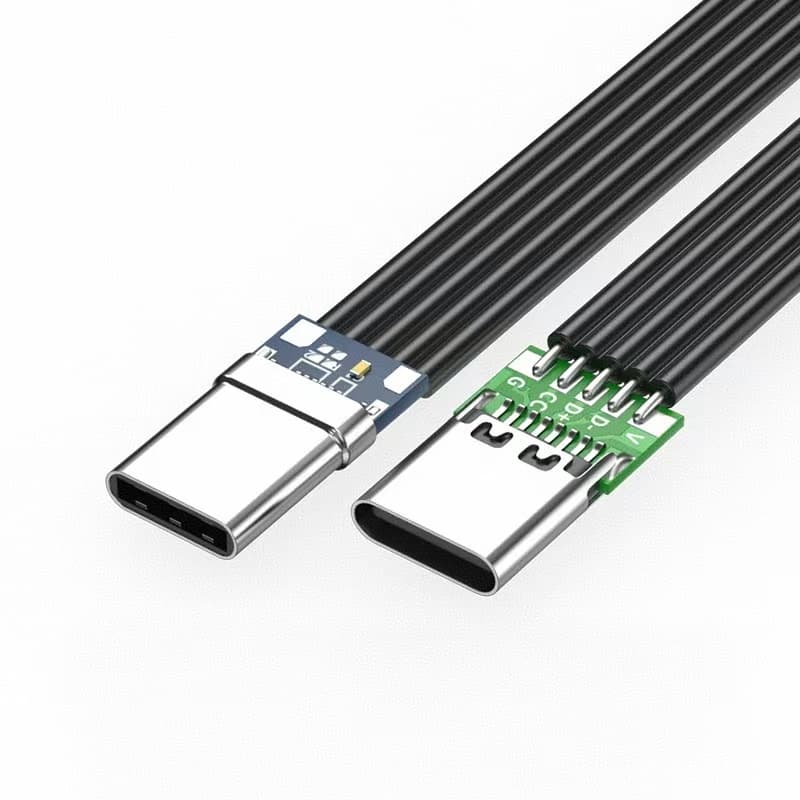 type-c flat cable male to female
