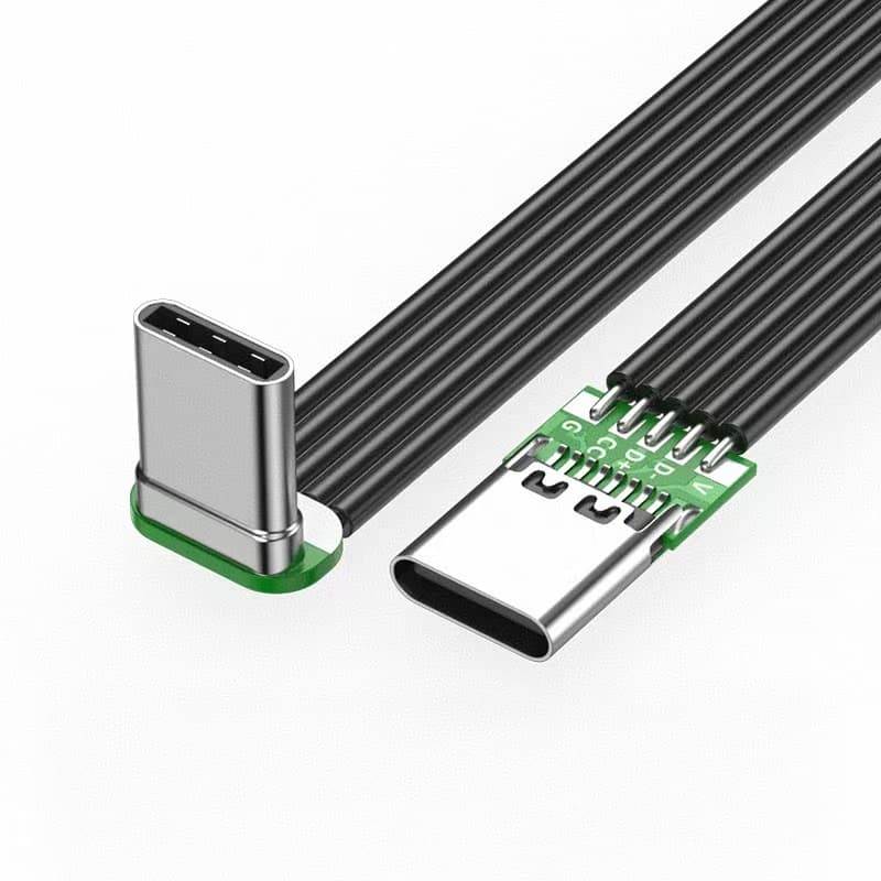 type-c flat cable male to male right angle