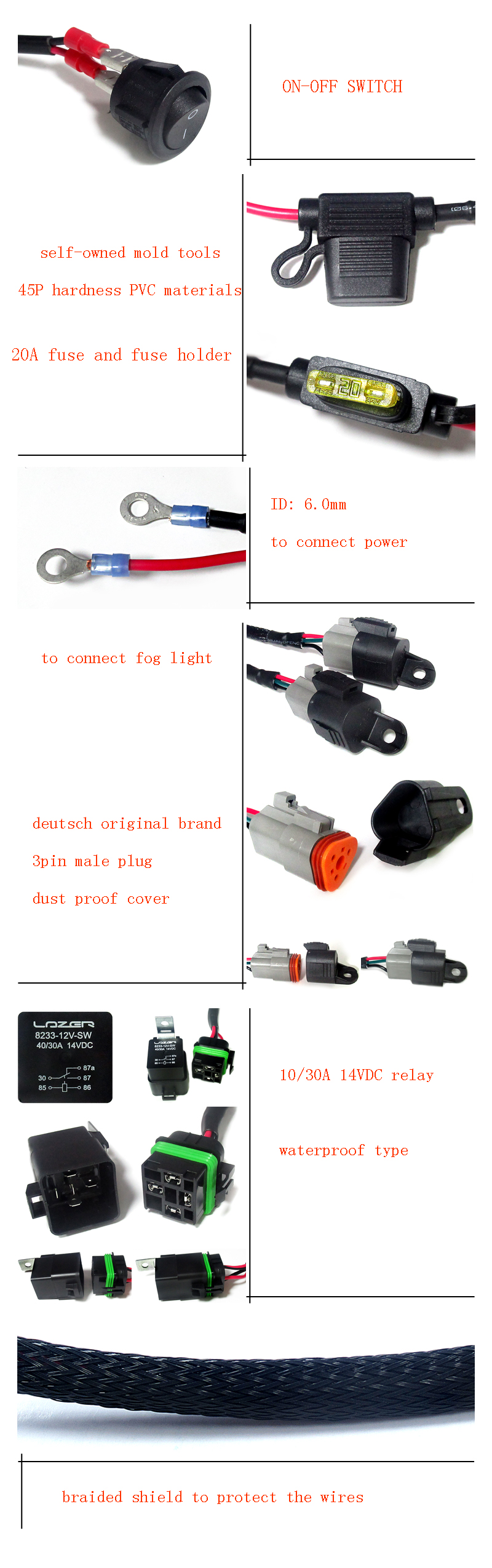 custom fog light wire harness hooha harness
