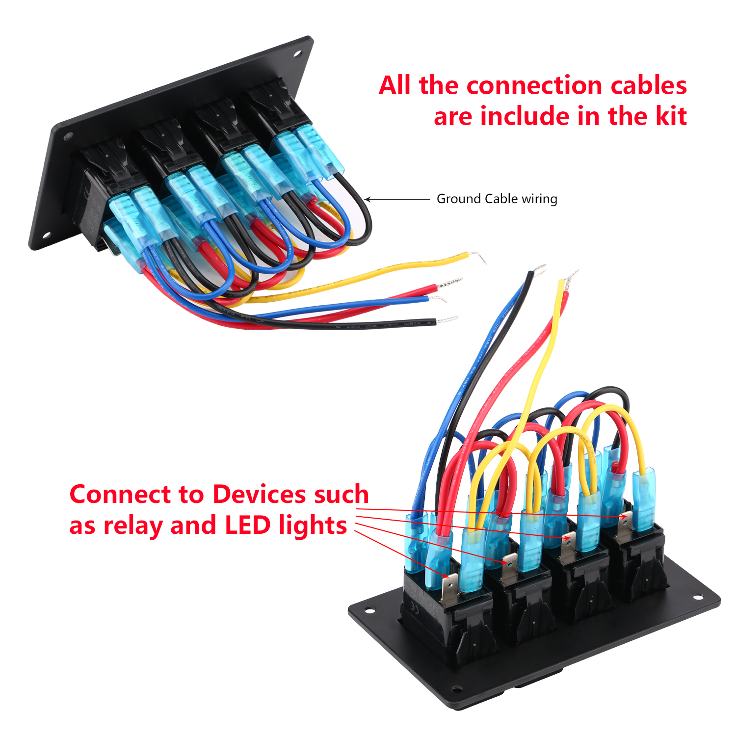 4 gang switch panel