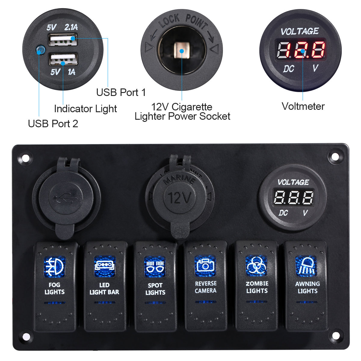 /24V Rocker Switch Panel