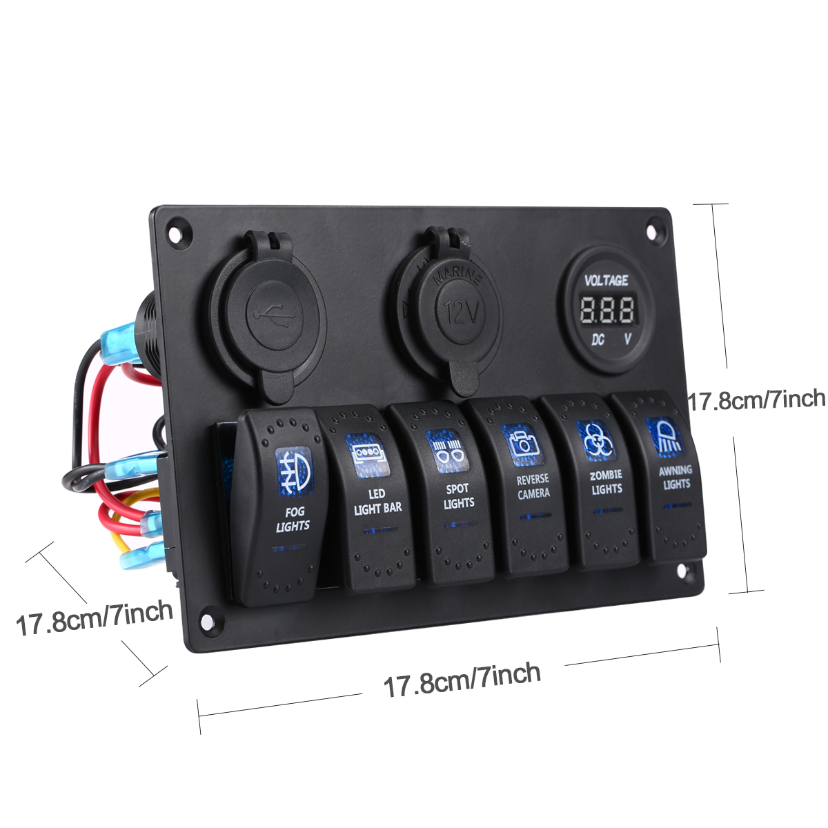 6 Gang Rocker Switch Panel