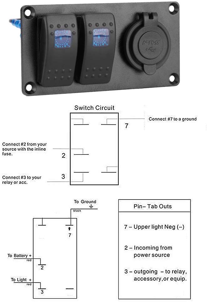 2 gang switch panel