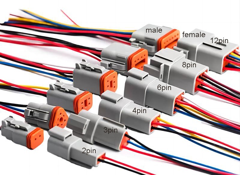 DTM062S to DTM042P extension light wire harness hooha harness
