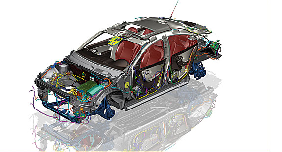 Automotive equipment&automotive wiring harness design in tandem layout