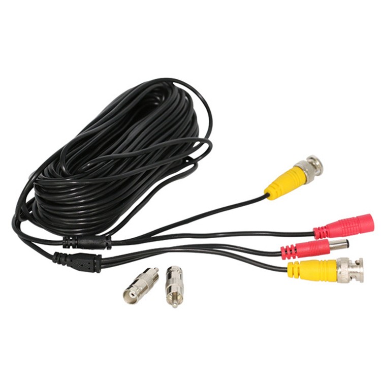 BNC to dc 5.5*2.5 mm male camera cctv video extension cable assembly
