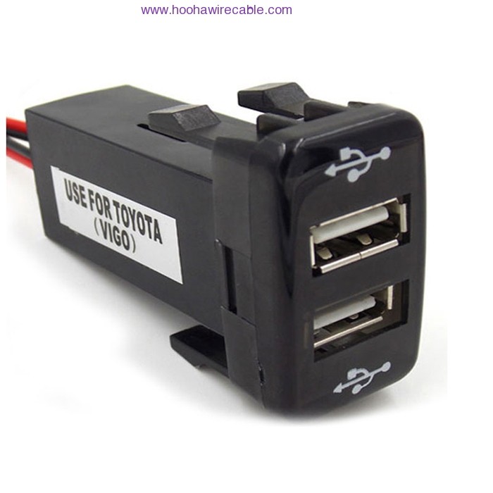 Car Auto Dual Socket Cigarette Lighter Charger 2 USB Port