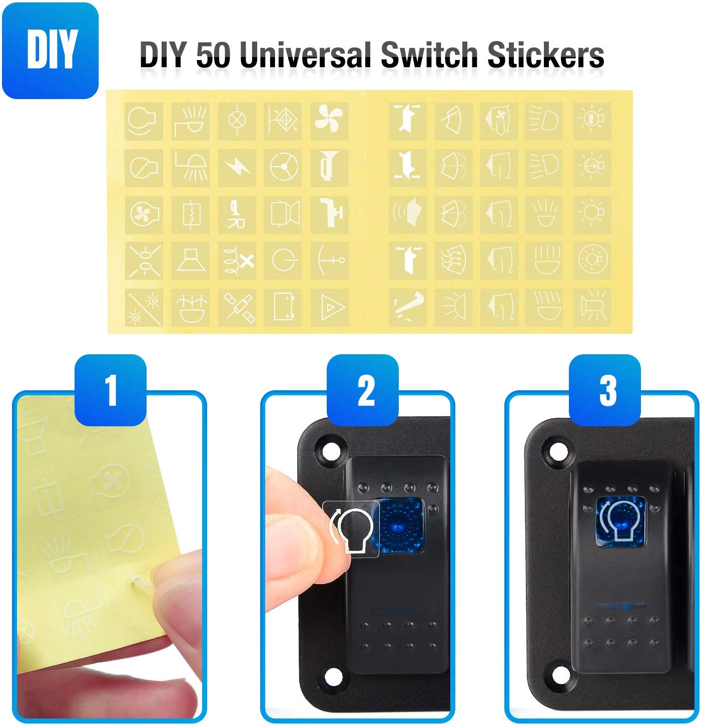 3 Gang Rocker Switch Panel