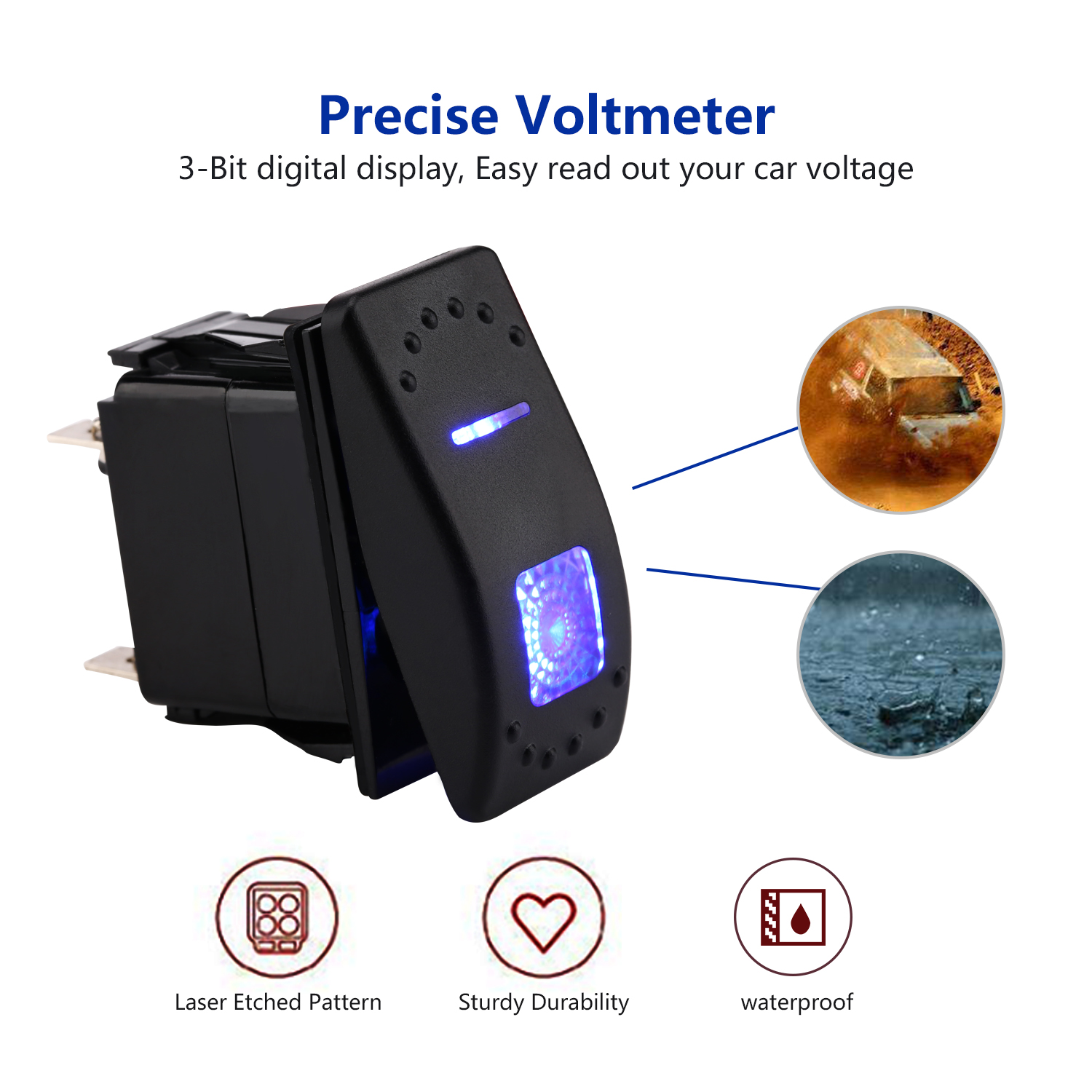 4 gang rocker switch panel