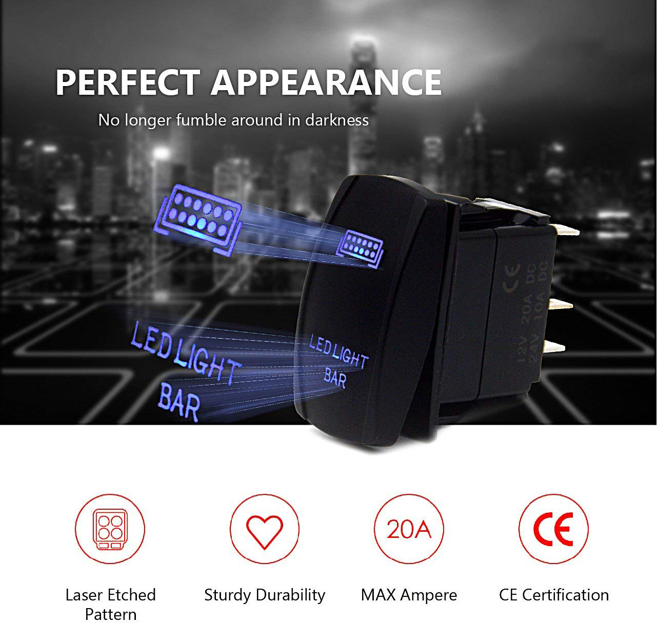 Rocker Switch Panel 6 Gang Marine Boat Easy Installation Digital