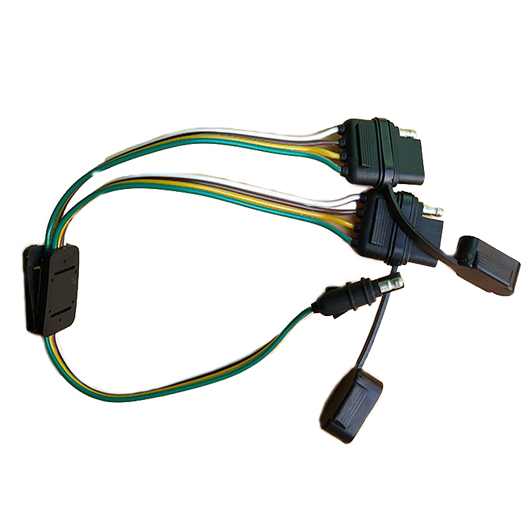 trailer lights 1-way to 7-way plug and socket quick disconnect connector custom wiring harness