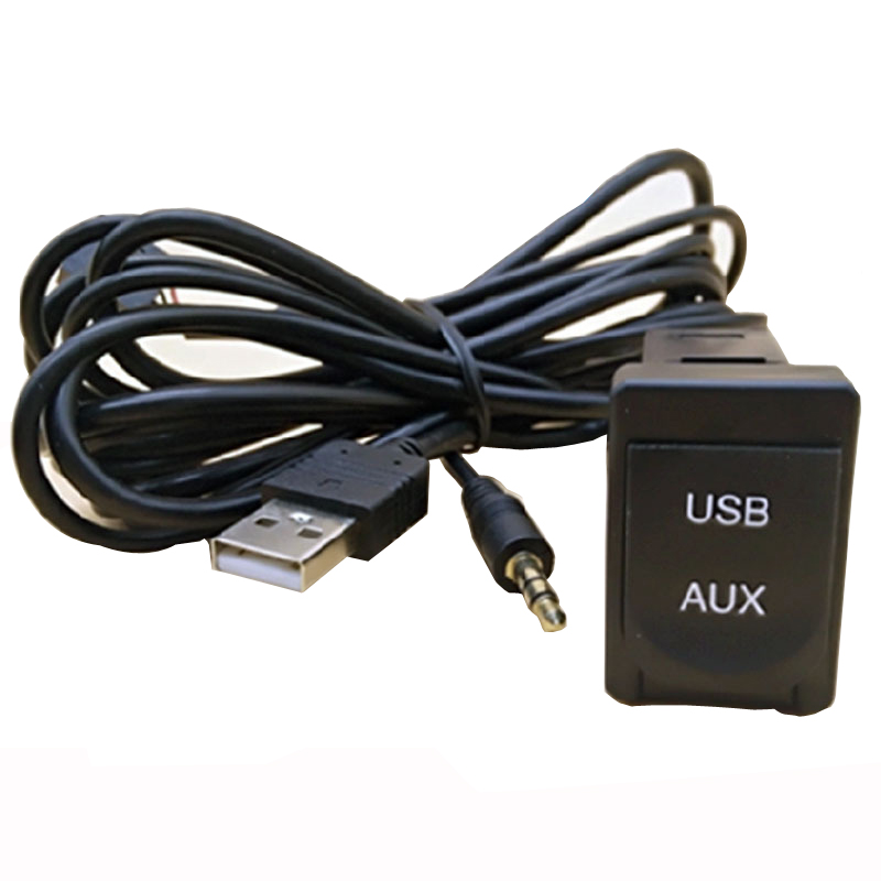 Toyota USB Port Car Charger with 3.5mm AUX Socket