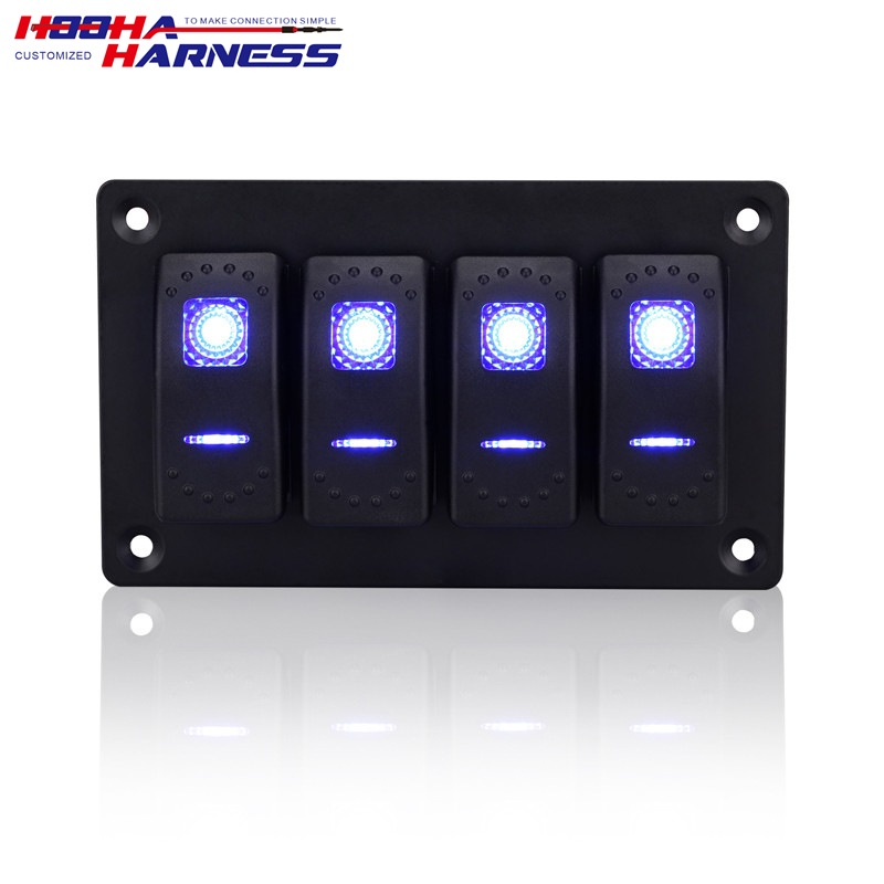 4 gang rocker switch panel