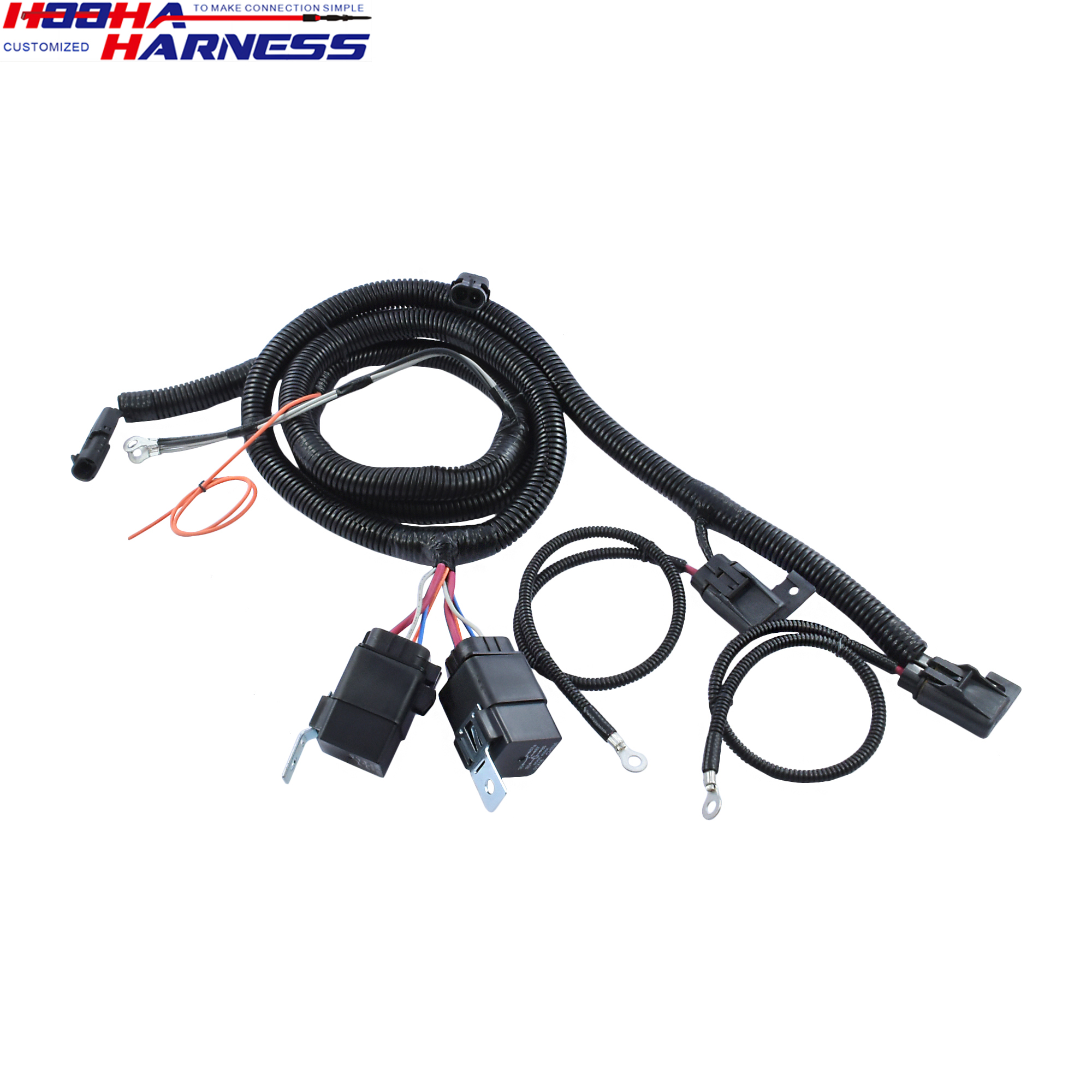 Truck Lamp LED Work Driving Light Bar Wiring Harness Kit Loom hooha