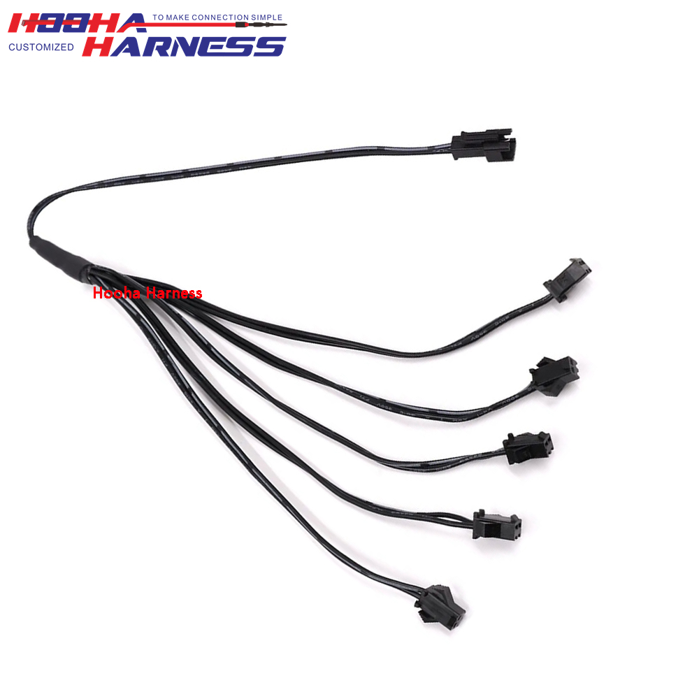 JST SM Connector 2P Male to Female, 1 to 2/3/4/5/6/7/8/9/10 Splitter Cable, For Strip LED Light