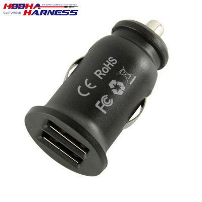 12V car charger with single/dual USB port