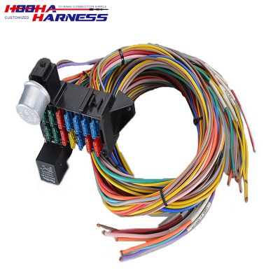 Automobile 12/20 way fuse box chassis wiring harness