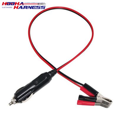 car charger plug to alligator clip battery cable