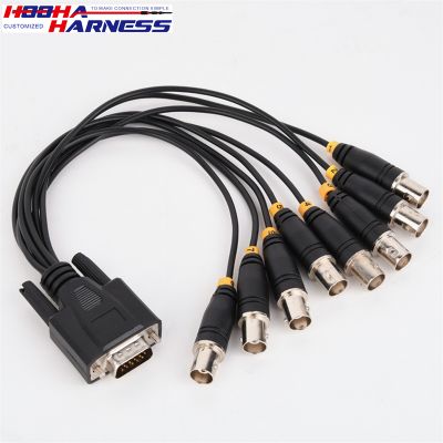 Monitoring cable video acquisition card cable DB15 to BNC audio and video cable