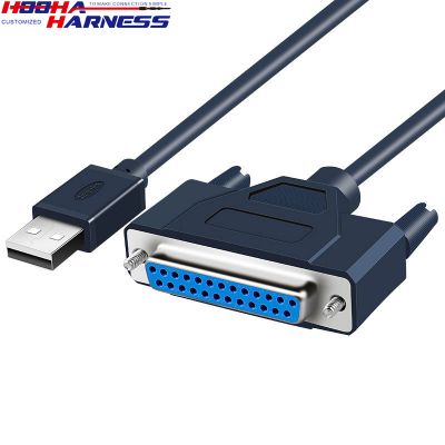 D-sub cable DB25pin male to USB A cable