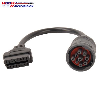 Deutsch 9pin to OBD 16pin male cable